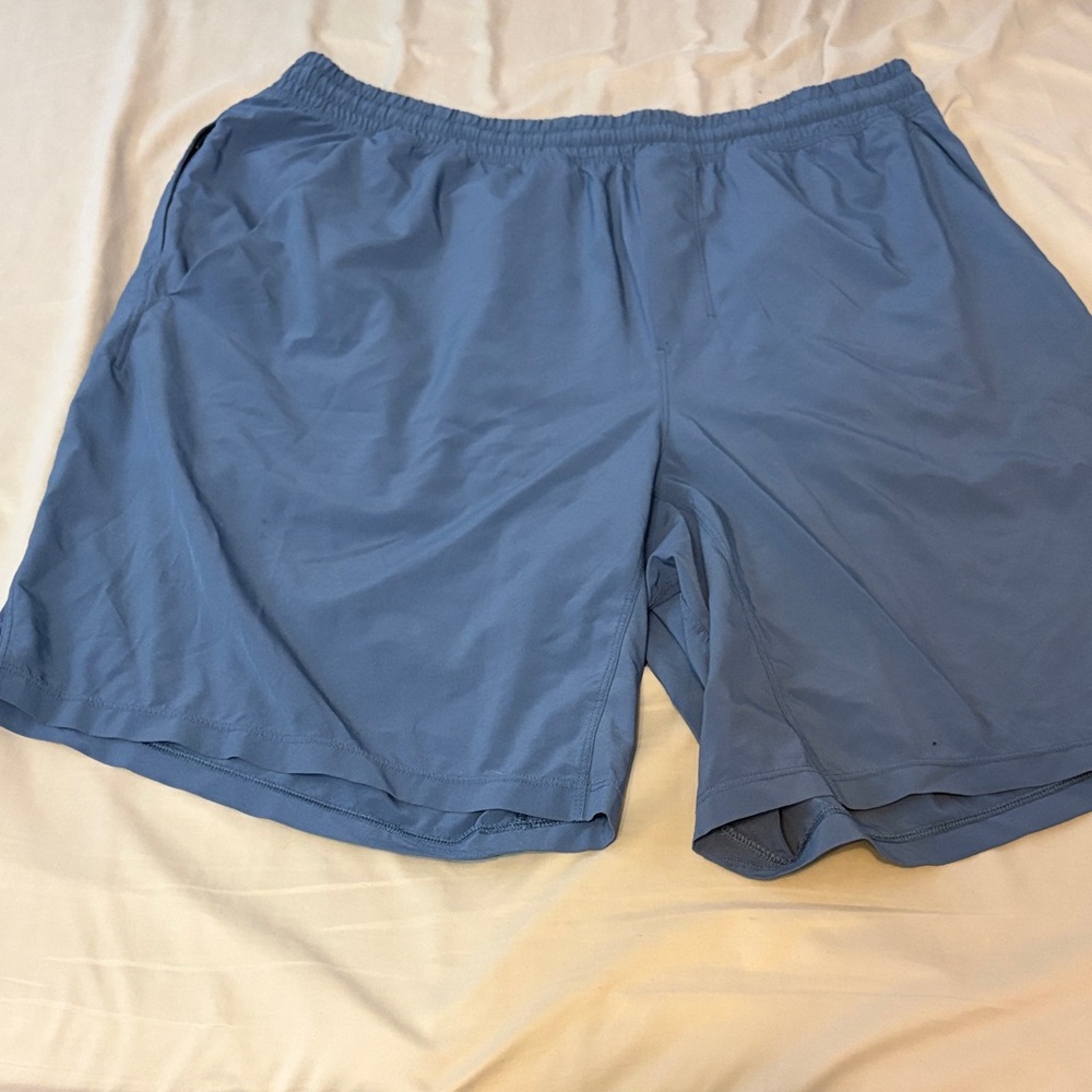 lululemon athletica Light Blue Men's pace breaker linerless Shorts 9” inseam
